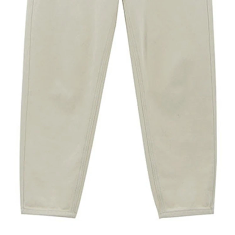 

Women'S Autumn Loose and Thin Feet Pants Korean Style Trendy Cropped Pants White