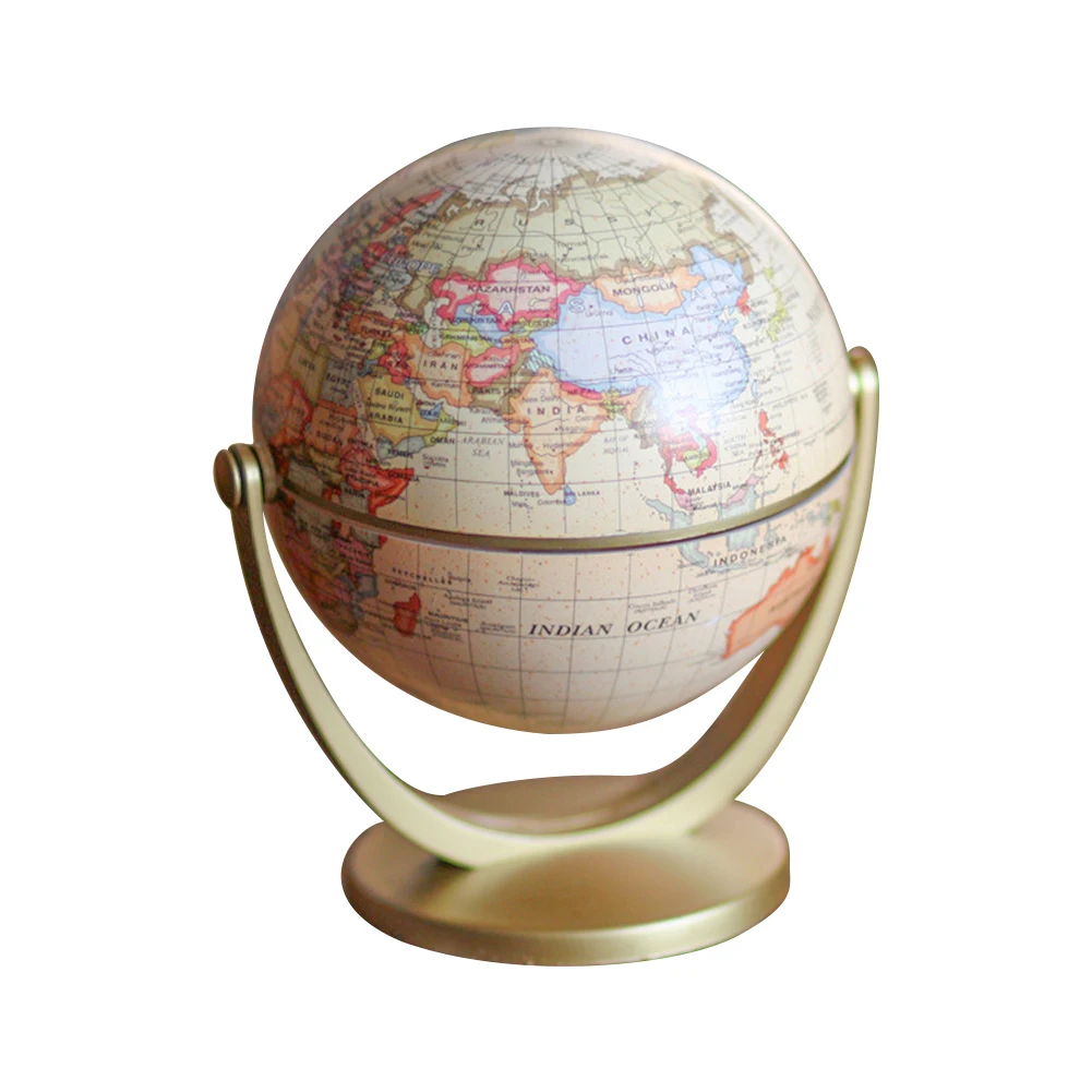 

Rotating Globe Model Retro English World Map Children's Education Toys Home Office Decoration School Supplies Festival Gifts