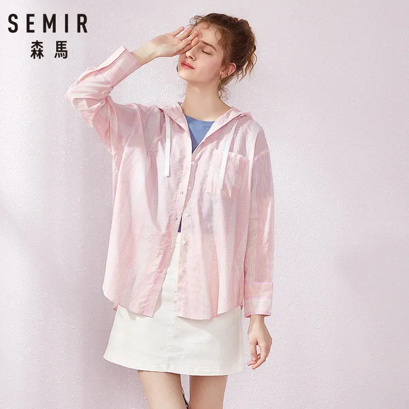 SEMIR Женская клетчатая рубашка с длинными рукавами для девочек Классическая