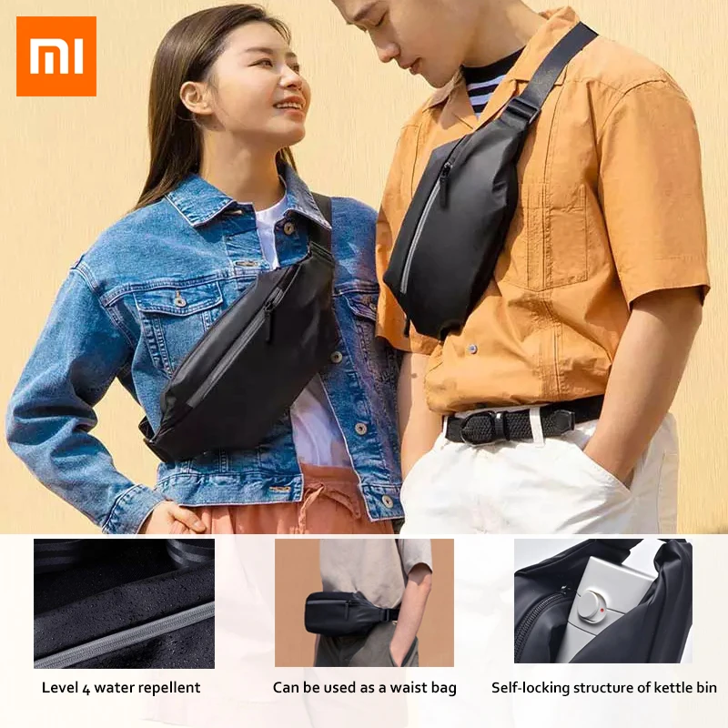 

Original Xiaomi Mi Chest Bag Multi Function Sport Casual Chest Pack Anti-Water Waist Bag Men Women Outdoor Travel Bag YKK Zipper
