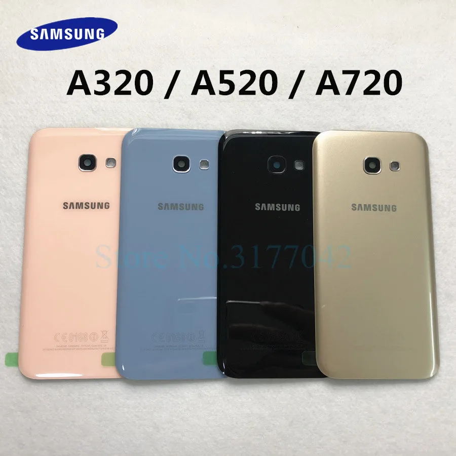 SAMSUNG Back Battery Cover A320 A520 A720 For Samsung Galaxy A5 A3 A7 SM-A520F SM-A320F SM-A720F Back Rear Glass Case