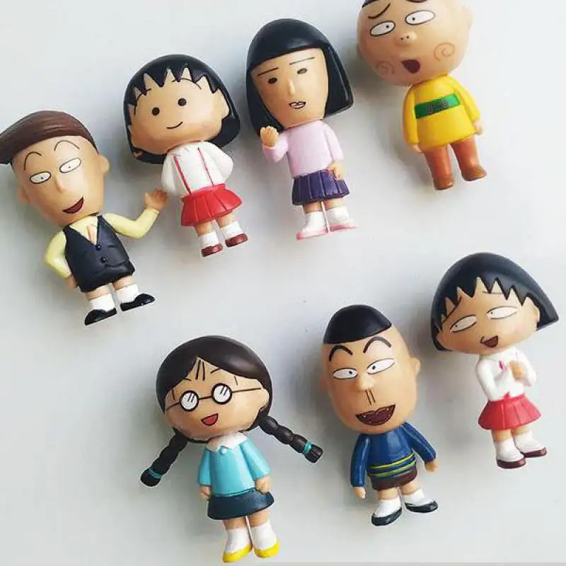 

Spot Japanese Cartoon Cartoon Small Maruko Refrigerator Magnet Ornaments DIY Creative Cartoon Simple Style Lifelike Modeling