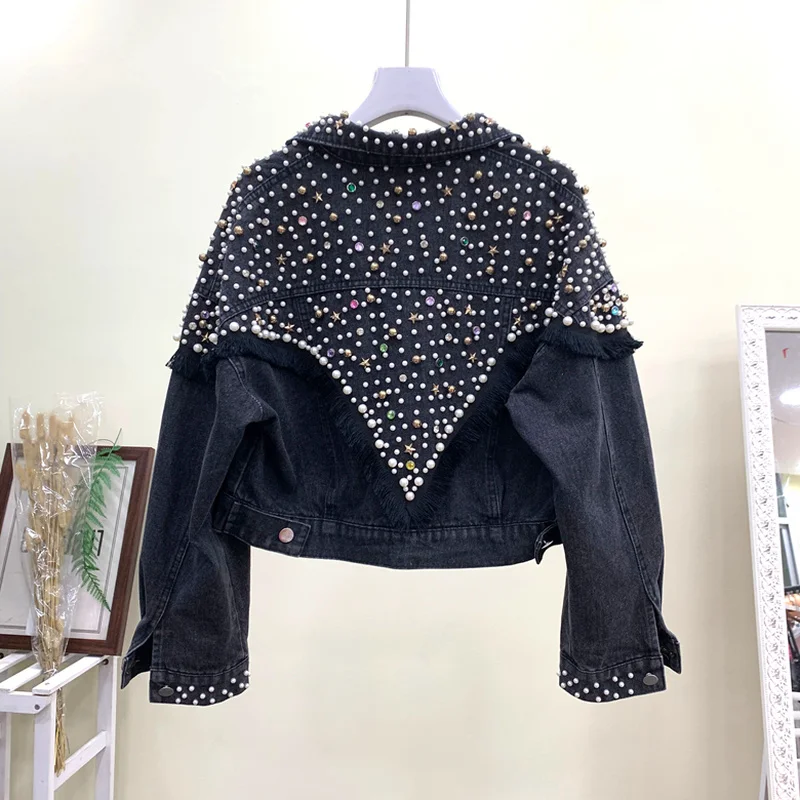 Ggarich Женская куртка осень 2020 новая Корейская версия Джокер модная с бисером