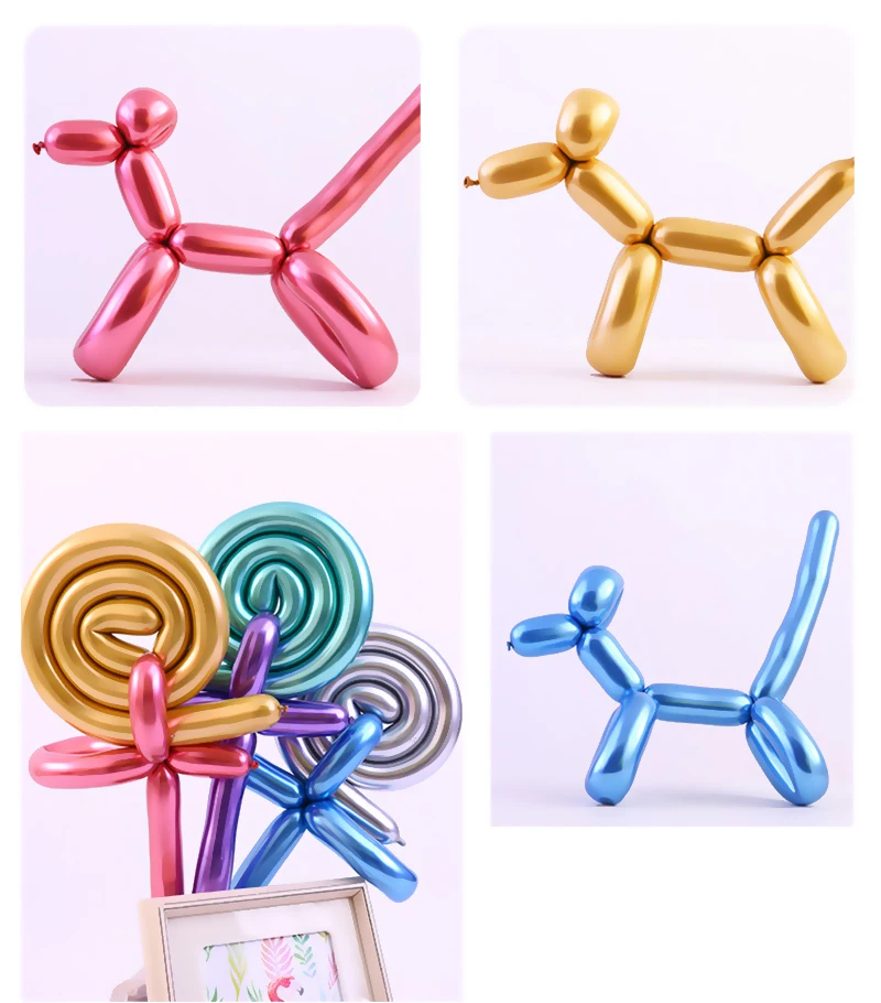 

Glod Magic Chrome Long Balloons Kids Birthday Party Wedding Baby Shower Decoration Metal Strip DIY Woven Balloon Toys Wholesale