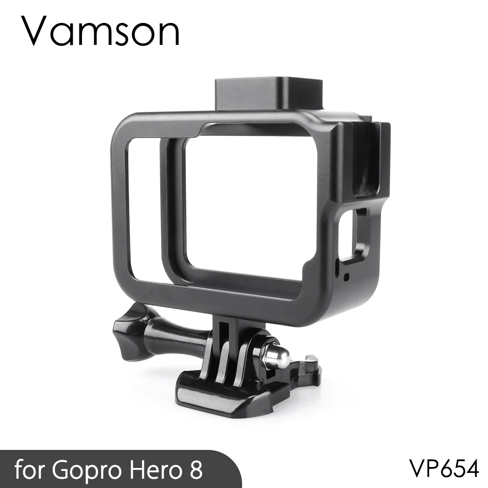 

Корпус для видеорегистратора Vamson Vlog из алюминиевого сплава, корпус для GoPro Hero 8, черный корпус для видеорегистратора с микрофоном, крепление ...