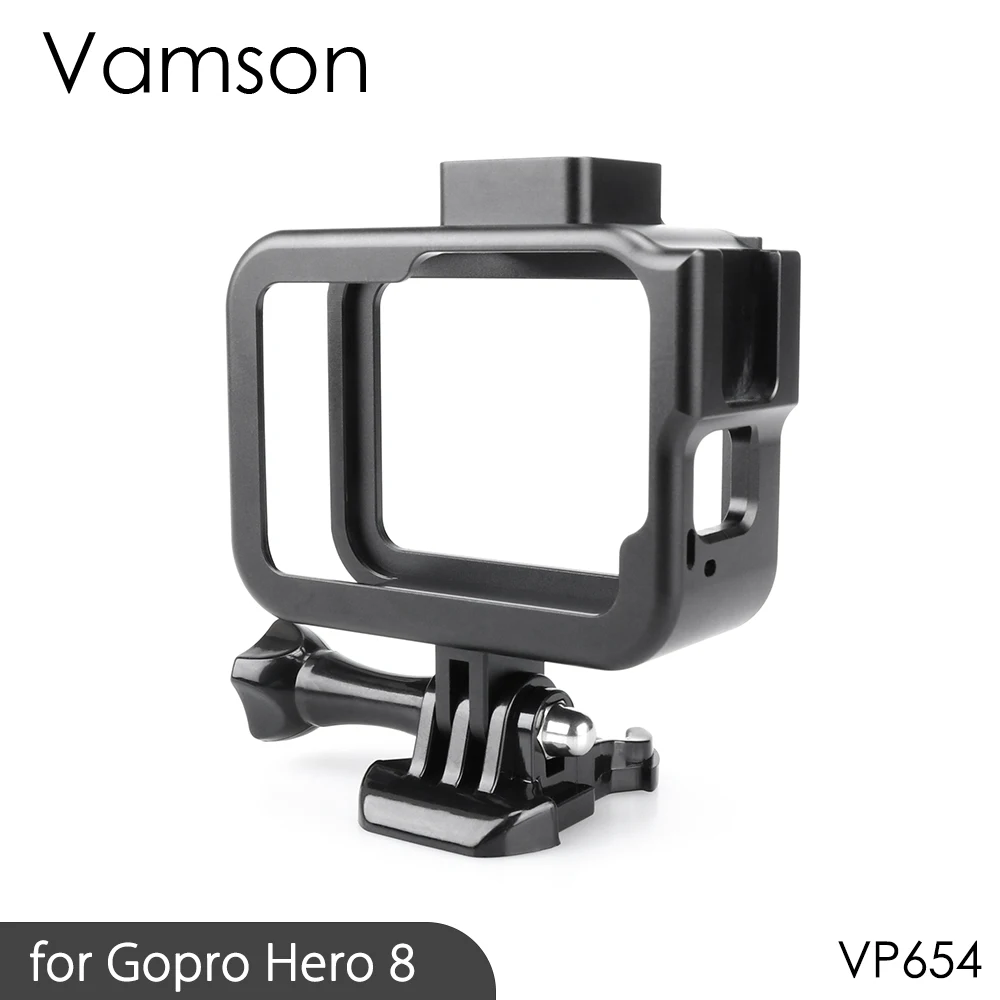 Чехол Vamson Vlog из алюминиевого сплава для GoPro Hero 8 черный корпус видеокамеры