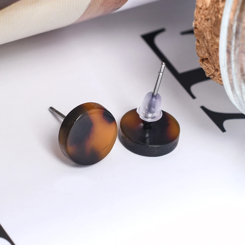 Женские винтажные серьги гвоздики круглой формы элегантные в богемном стиле для