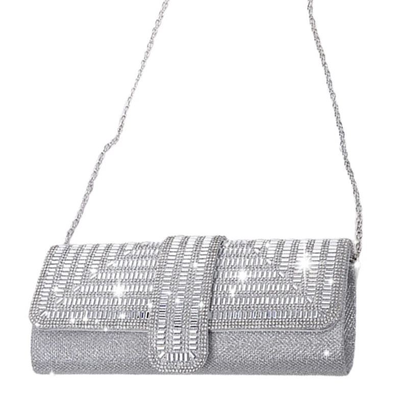 

K5DA Женская вечерняя сумка-клатч Стразы, сумка-мессенджер в стиле ретро, свадебная Банкетная Сумочка, блестящие кошельки в стиле ретро для вы...