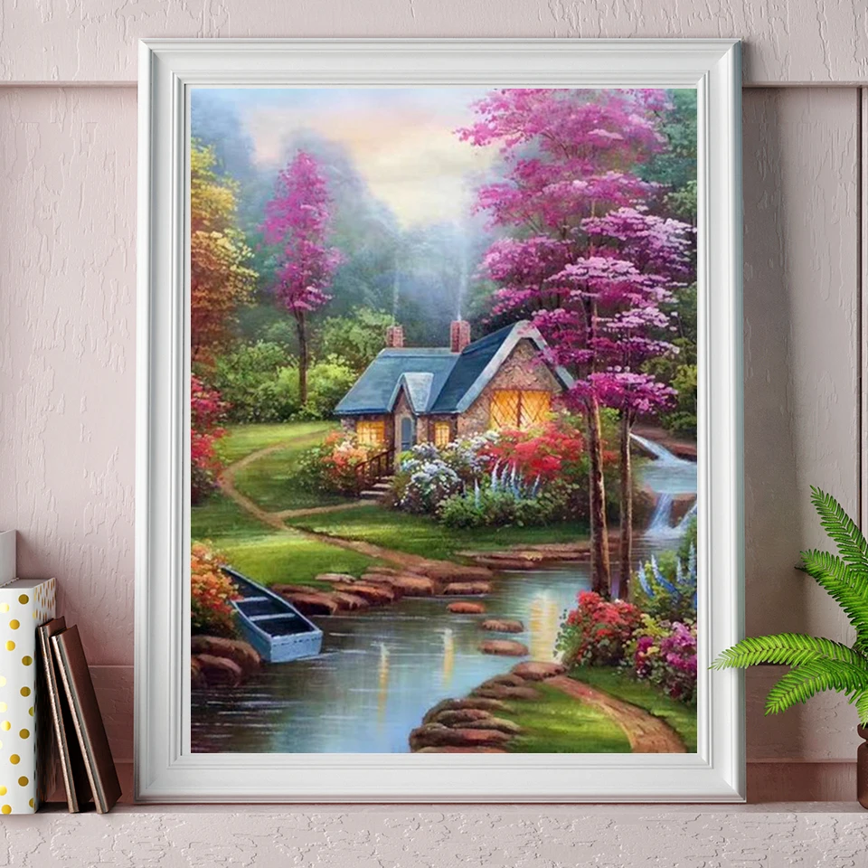 5D САМОСТОЯТЕЛЬНАЯ РАБОТА ПО РИСОВАНИЮ АЛМАЗНЫМИ КАМНЯМИ ВОДОПАД ЛАНДШАФТ ПО КРЕСТИКУ КОМПЛЕКТЫ ПОЛНАЯ СВЕРЛИНА ВЫШИВКА МОЗАИКА ХУДОЖЕСТВЕННАЯ КАРТИНА ИЗ СВЕТЯЩИХСЯ КАМНЕЙ ДЛЯ ДОМАШНЕГО ДЕКОРА.