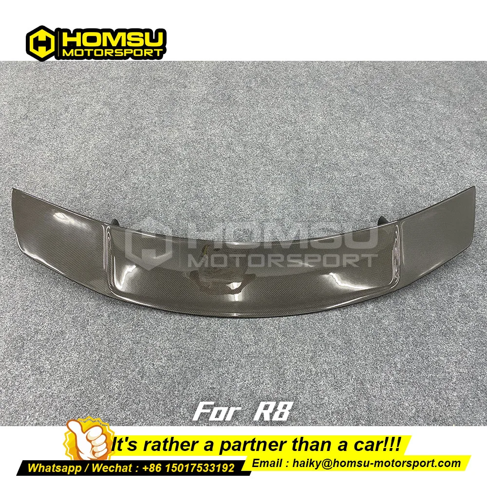 Задний спойлер для Audi i r8 из сухого углеродного волокна блестящие черные спойлеры