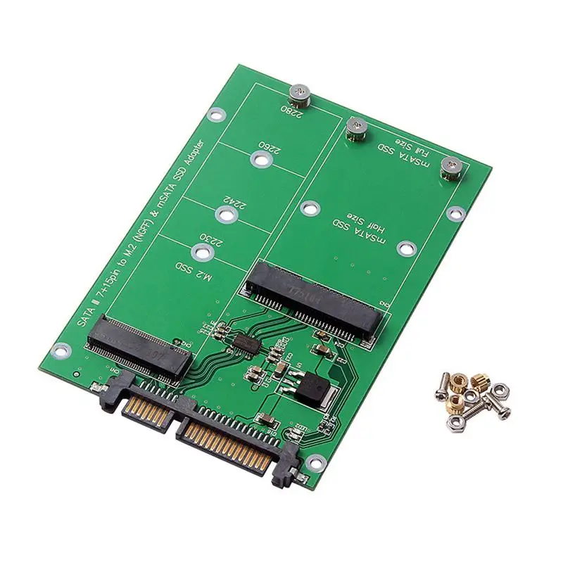 Карта преобразователя M.2 NGFF MSATA 2 в 1 5 дюйма несколько размеров SSD SATA III|Адаптеры