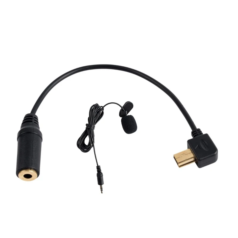 3 5 мм активный зажим микрофон с мини USB аудио адаптер микрофонный кабель для Gopro