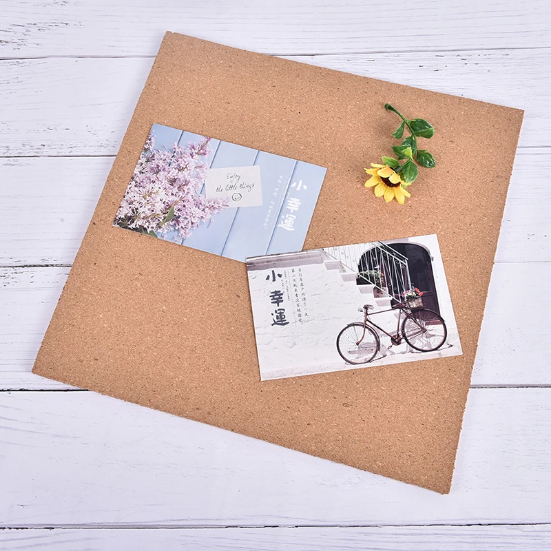 Cork Board 30*30cm Stick 12&quotx12" One Piece Bulletin Memo Pin Photos Message Boards Wall bord |