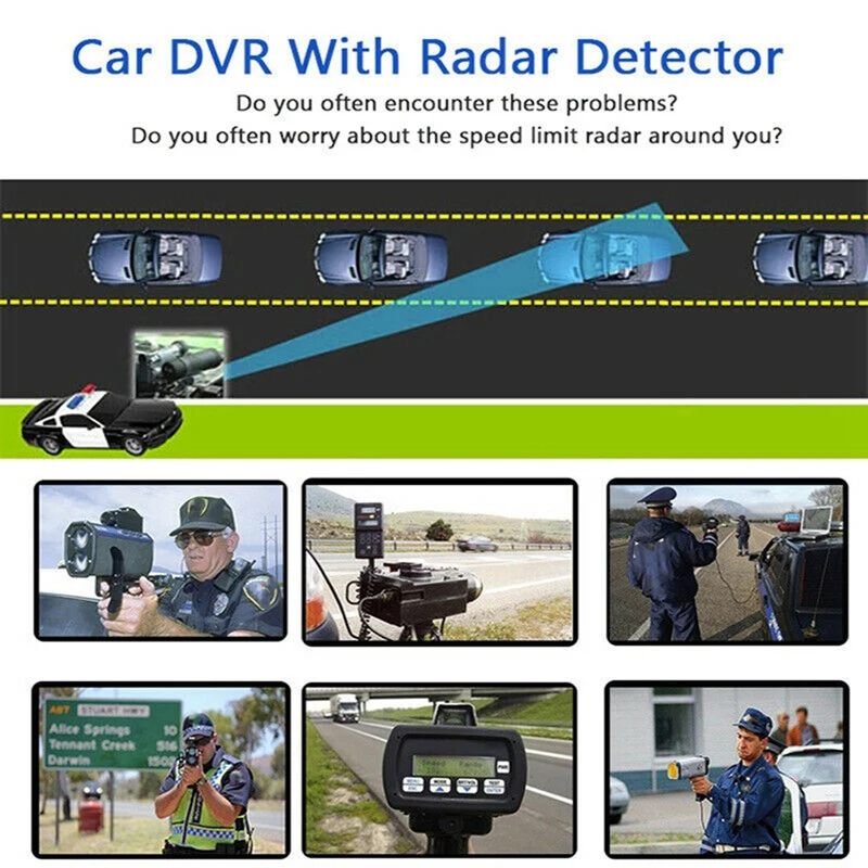 2 в 1 Автомобильный видеорегистратор детектор скорости G-датчик 1080P Автомобильная