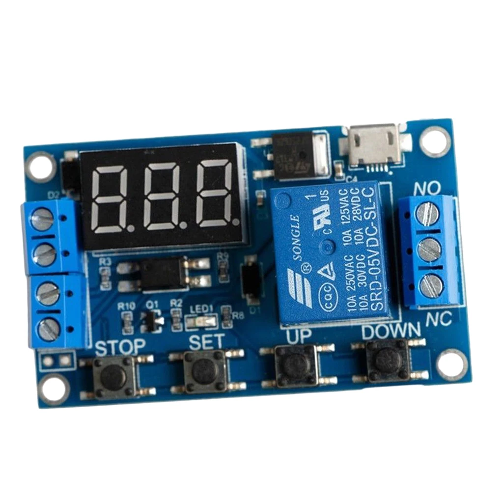 DC 12V Цифровой Таймер задержки реле управления переключатель модуль PLC Авто