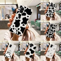 new white black cow symbol phone case transparent for samsung a51 a50 a71 a70 a81 m60s note s21 s 20 10 9 8 11 e plus ultra