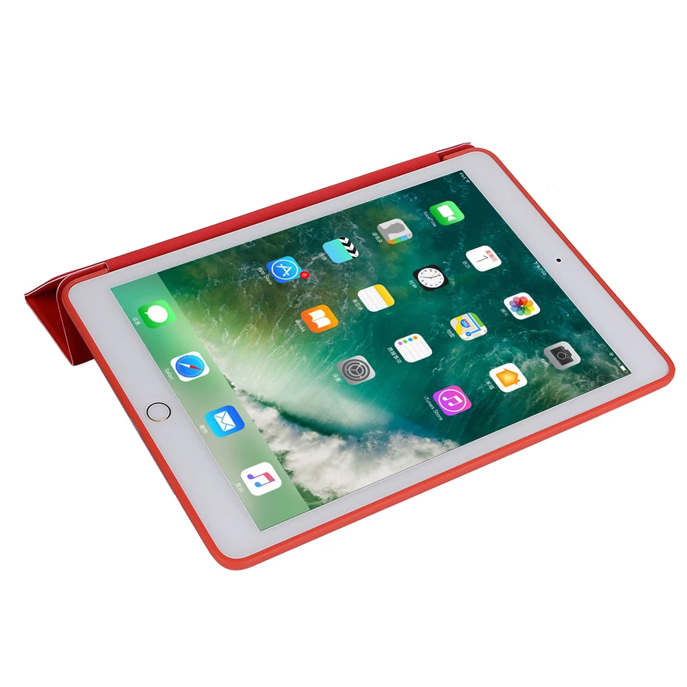 YUNAO силиконового материала Tri-складываемый Чехол для iPad 9 7 Air1 2019 Air3 Air2 mini1 на