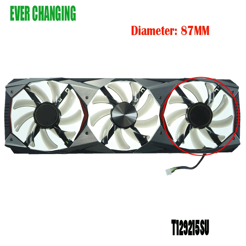 Вентилятор графической карты T129215SU 0.50A для Manli GTX 1080 Ti GTX1080TI Gallardo вентилятор