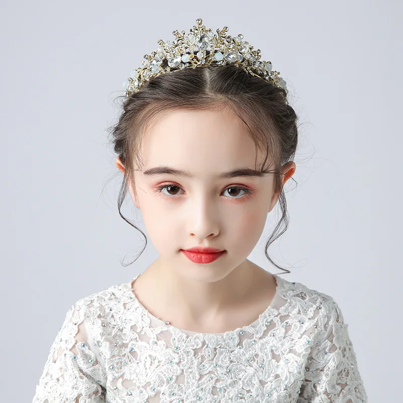 

TB042 Luxurious Wedding Marriage Flower-Girl Princess Crown Shiny Alloy Crystal Rhinestone Girl Birthday Party Pageant Tiara