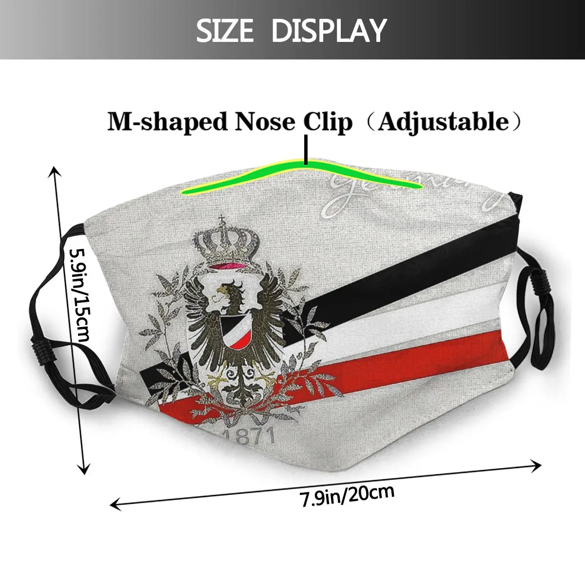 Германская непромокаемая маска для лица с принтом Орлан ветрозащитная