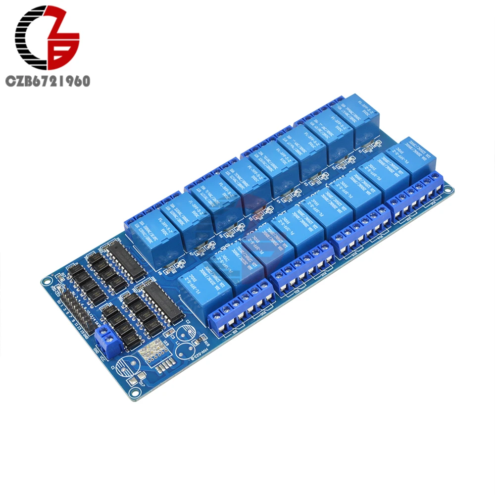 16 канальный Релейный Щит 5 в с оптроном LM2576 блок питания для Arduino|5v relay|power relay