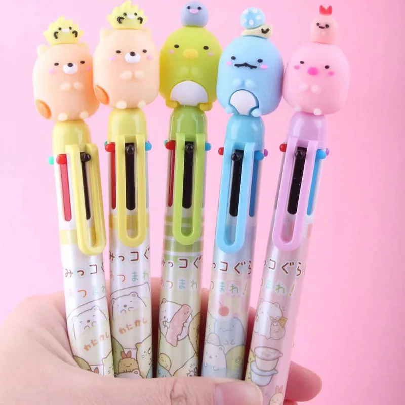 

Sumikko Gurashi шариковая ручка с милым рисунком 6 в 1 цветная ручка 6 шт./лот
