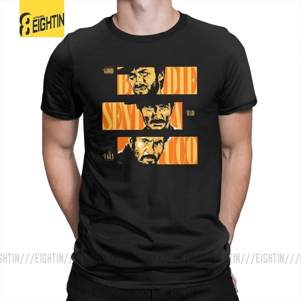 Футболка The Good The Bad And The Uglystrong Clint Eastwood, Мужские Винтажные Футболки с круглым воротником и коротким рукавом из хлопка