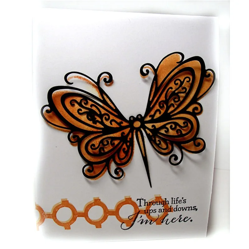 

Black Butterfly flowers Metal Cut Dies Stencils for Scrapbooking Stamp/photo album Decorative Embossing DIY Paper Cards