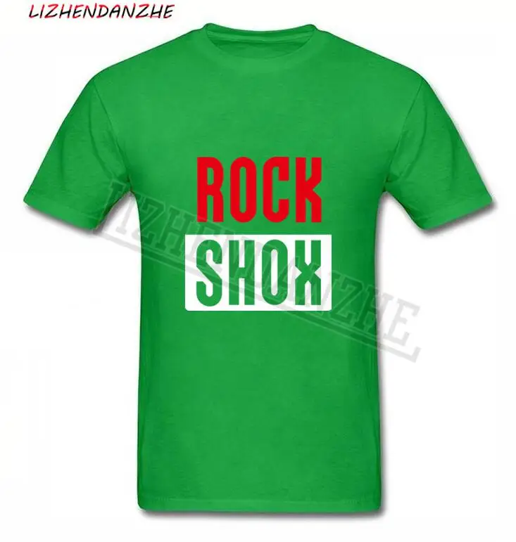 Мужская футболка с логотипом ROCK SHOX для байкеров велосипедистов хлопковая Прямая