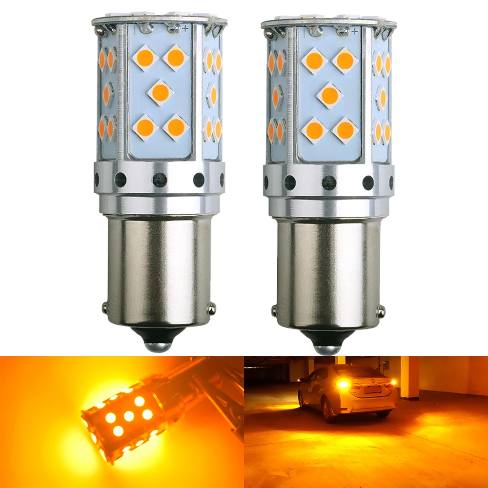 2X Super Bright BA15S P21W BAU15S PY21W 1156 Canbus Car Led 12V T20 7440 W21W WY21W Lamp Auto Turn Signal Bulb Amber Yellow