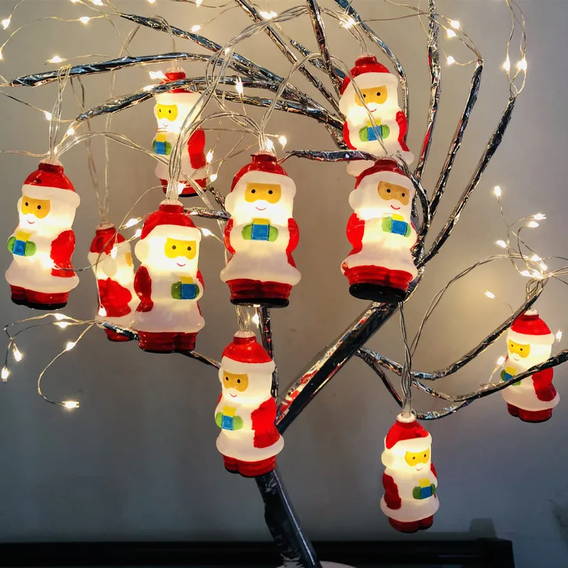 

Santa Claus LED String Lights Christmas Led Light Cartoon Pendant Festoon Bedroom Decoration Holiday Party USB Power Guirlande