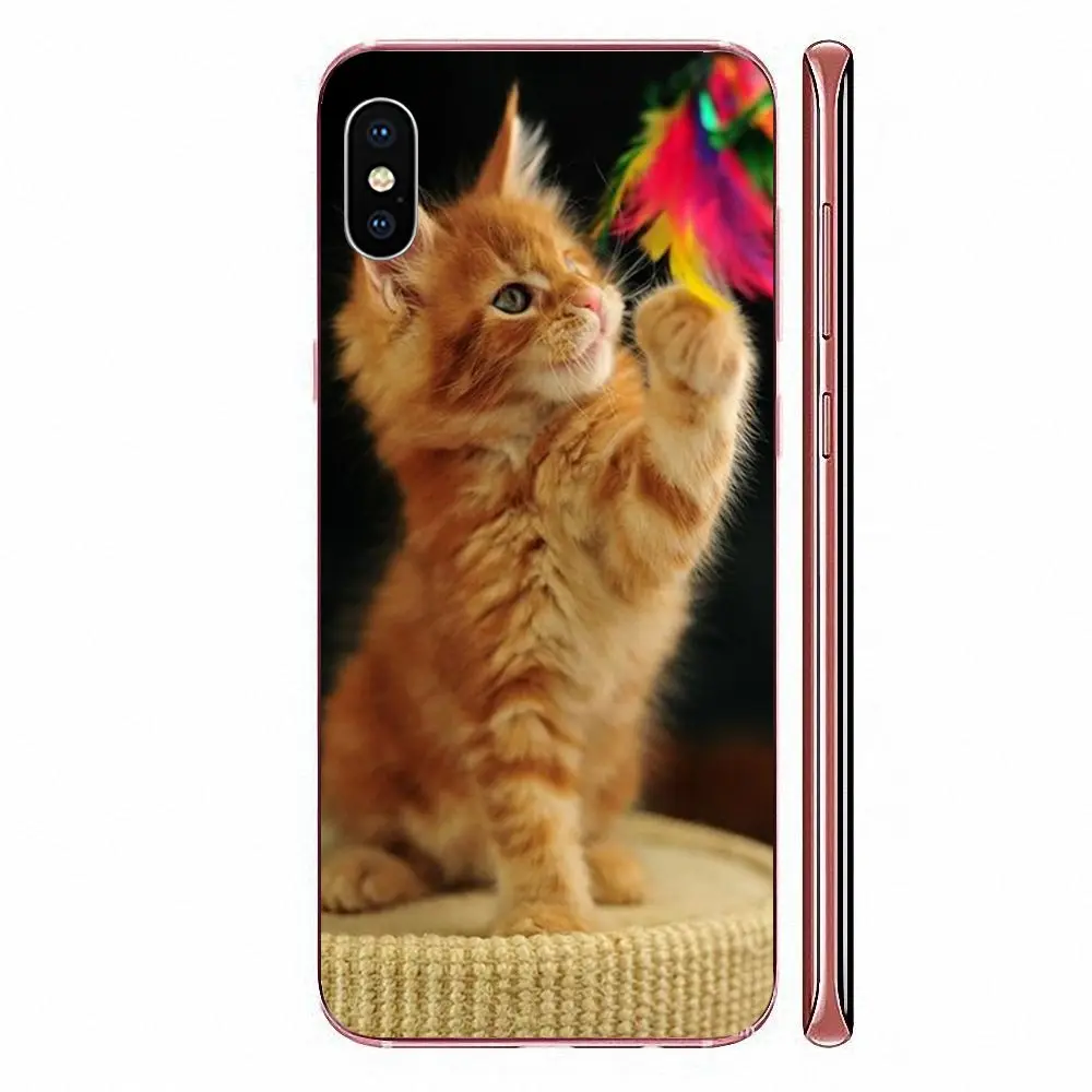 Мягкие чехлы из ТПУ для телефонов с принтом кошек и мейн-енов Sony Xperia Z Z1 Z2 Z3 Z4 Z5 compact