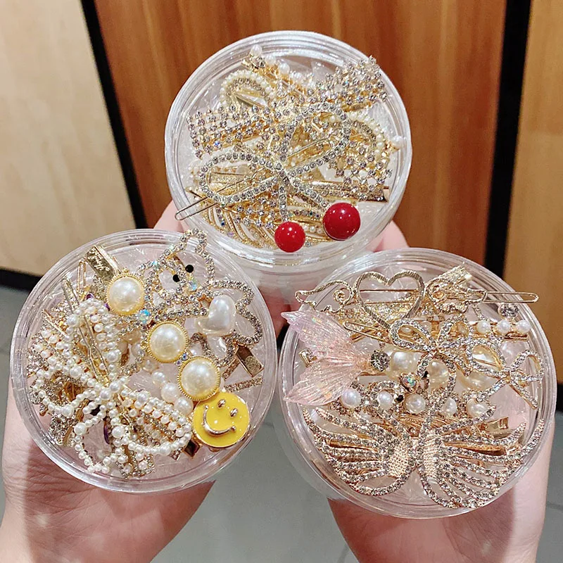 Заколки для волос женские металлические с лебедем 5 шт./компл. элегантные