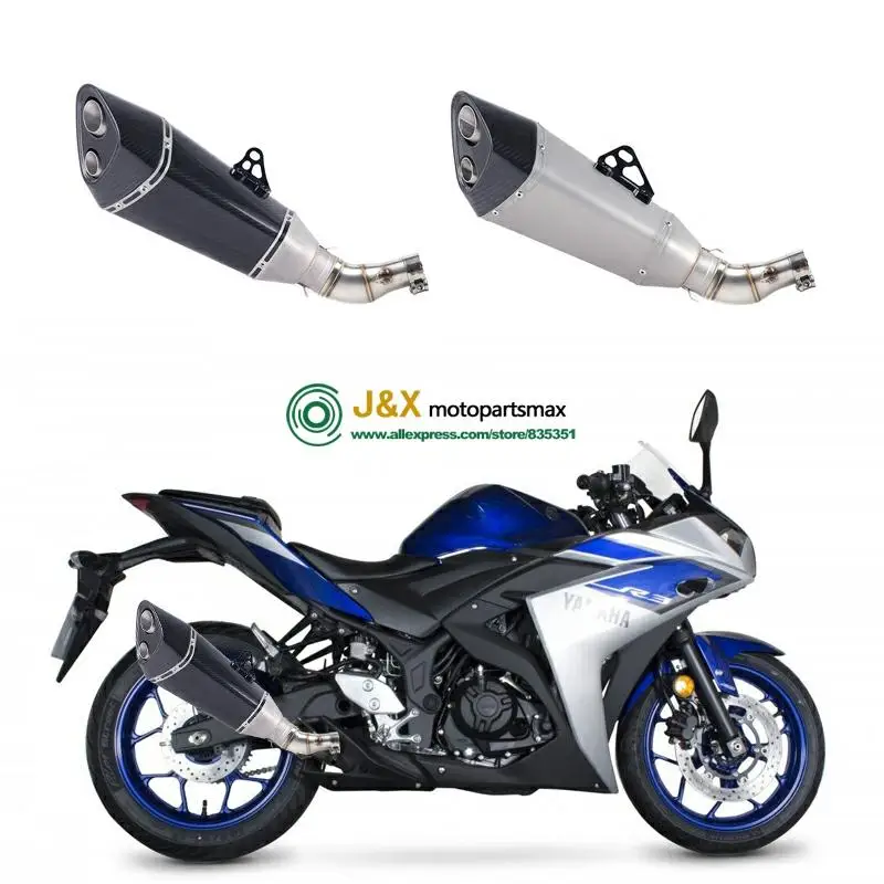 MT 03 MT03 мотоцикл выхлопной глушитель трубы среднего звена Escape для YAMAHA YZF R3 R25 R30 2014