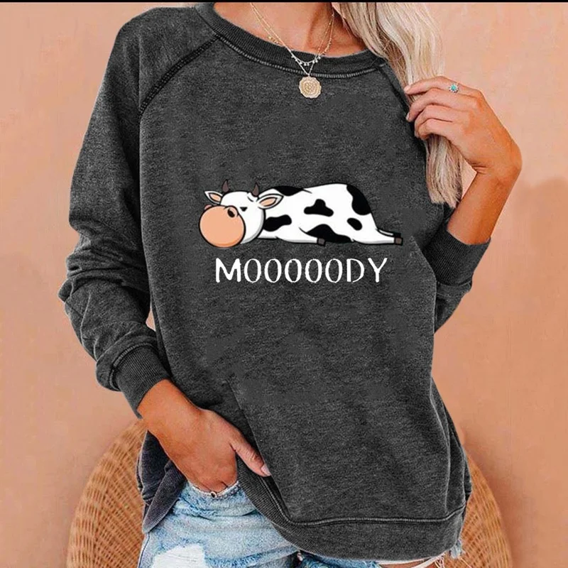 

Женские футболки в стиле Харадзюку, женская футболка с круглым вырезом и рождественским принтом с длинными рукавами, женские футболки