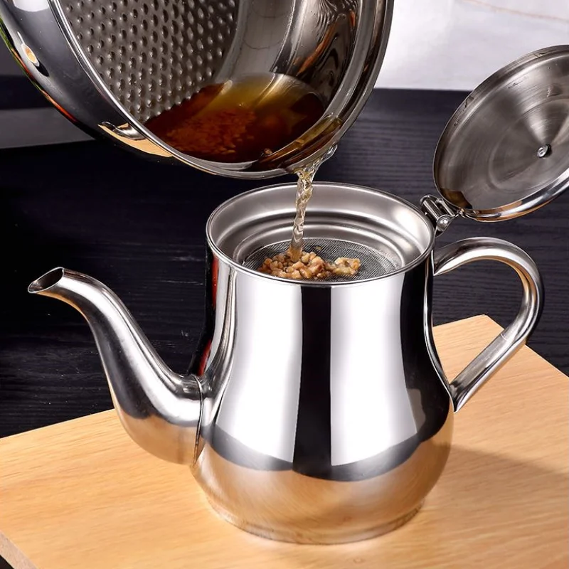

Stainless Steel Oil Bottles Household Filter Mesh Oil Pots Leaking Proof Spicy Storage Boxes Kitchen Cookware Tools Gadgets