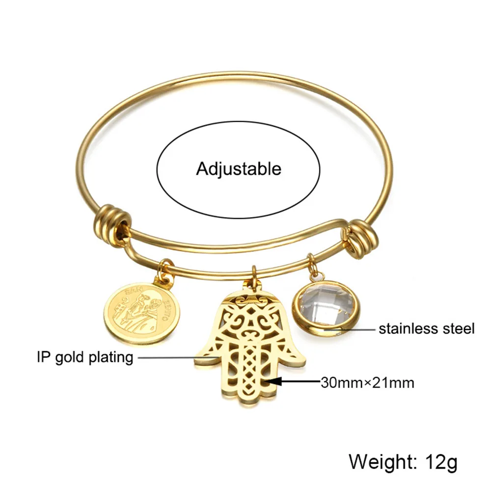 Ювелирные изделия Juya Hamsa из нержавеющей стали Фатима греческая рука сглаза