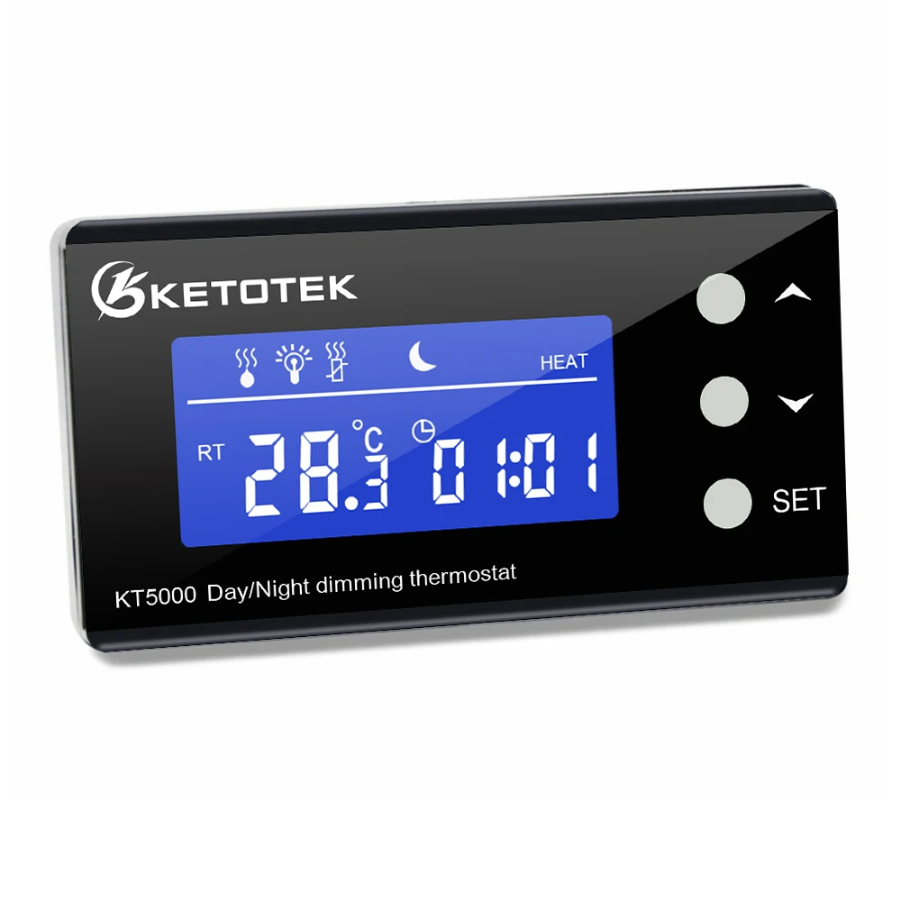 Controle de Temperatura para Aquário Controlador Digital de Temperatura Dia e Noite Termostato Regulável para Répteis com Plugue eu Instrumentos de temperatura