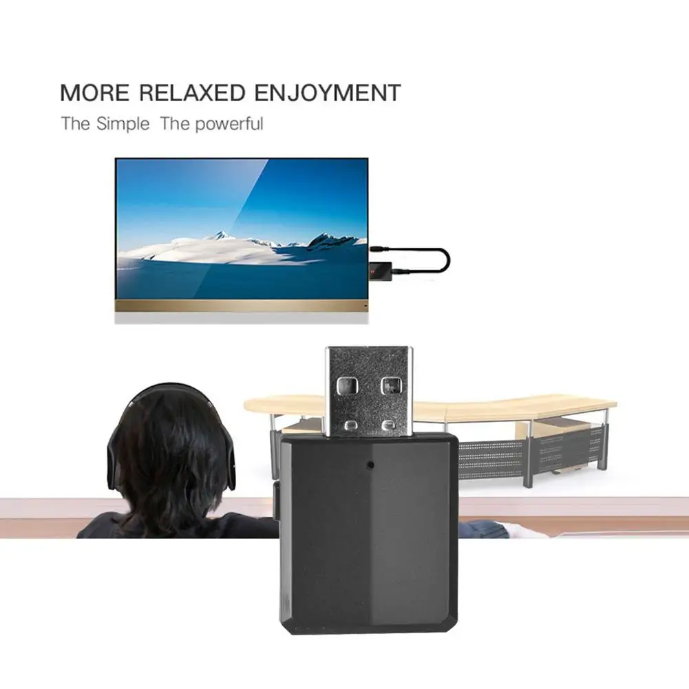 USB 3-в-1 Bluetooth аудио передатчик приемник Беспроводной адаптер 5 0 применимо к