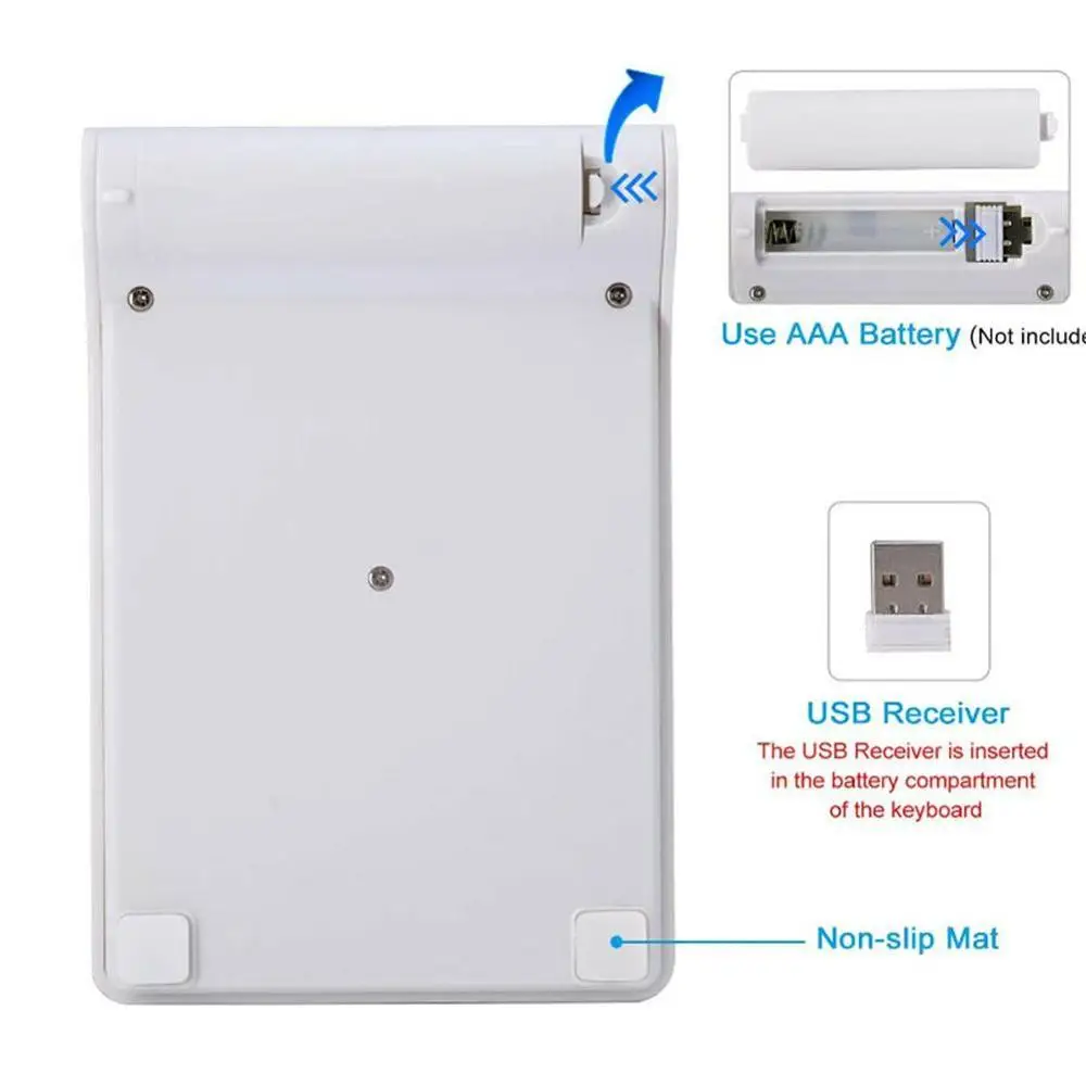 Беспроводная цифровая мини клавиатура 2 4G 18 клавиш USB цифры коврик мышь для