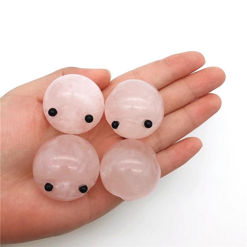 МИЛЫЙ натуральный розовый хрустальный шар ручной работы маленький ежик