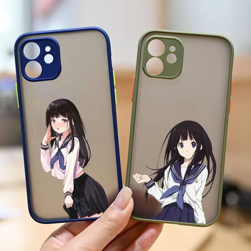 

Anime Hyouka Phone Case For iPhone 12 11 Mini Pro XR XS Max 7 8 Plus X Matte transparent Back Cover