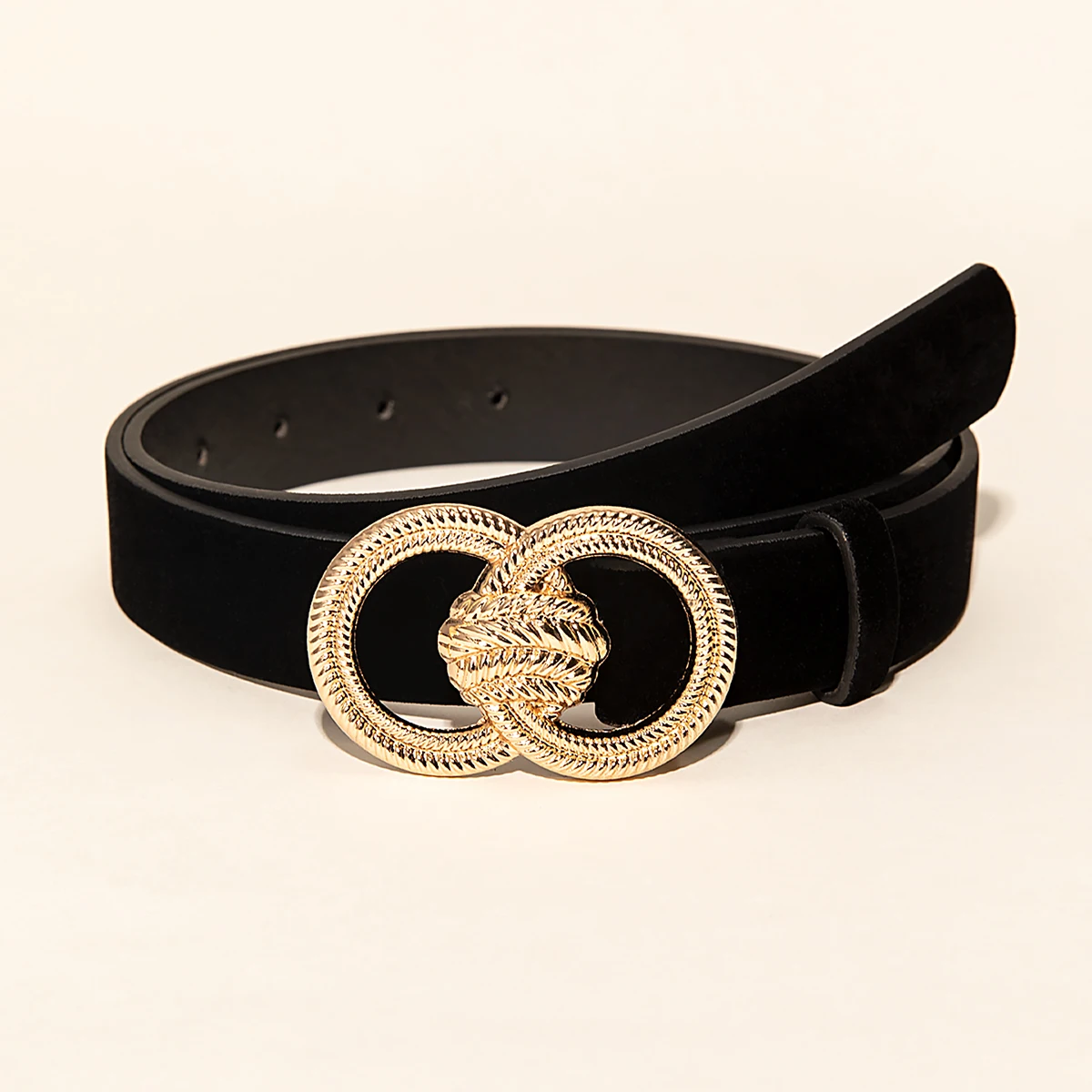 New Double Loop Snakeskin Black Women Belt Leather Villus Luxury Skinny Gothic Accessories Office Ladies | Аксессуары для одежды