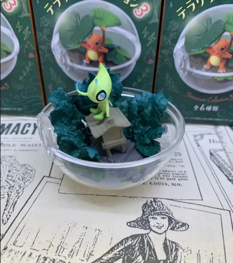 Anime 5cm 6pcs/Set Transparent Ball with Charmander Cyndaquil Celebi Zapdos Muma PVC Action Figure Toys Gifts for Children | Игрушки и