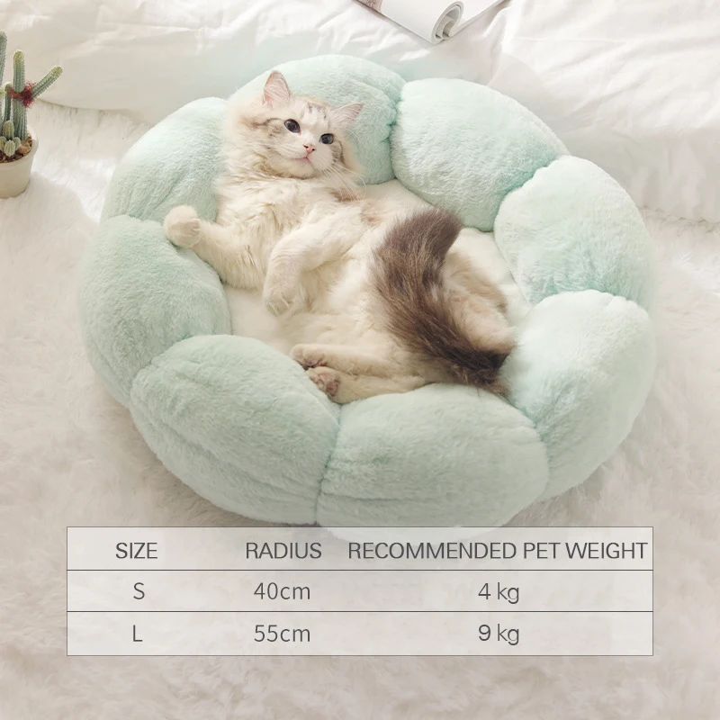 

Petal Shape Pet Bed Warm cat house For Small Medium Large Dog Soft Washable House Cat Puppy Kennel Wash