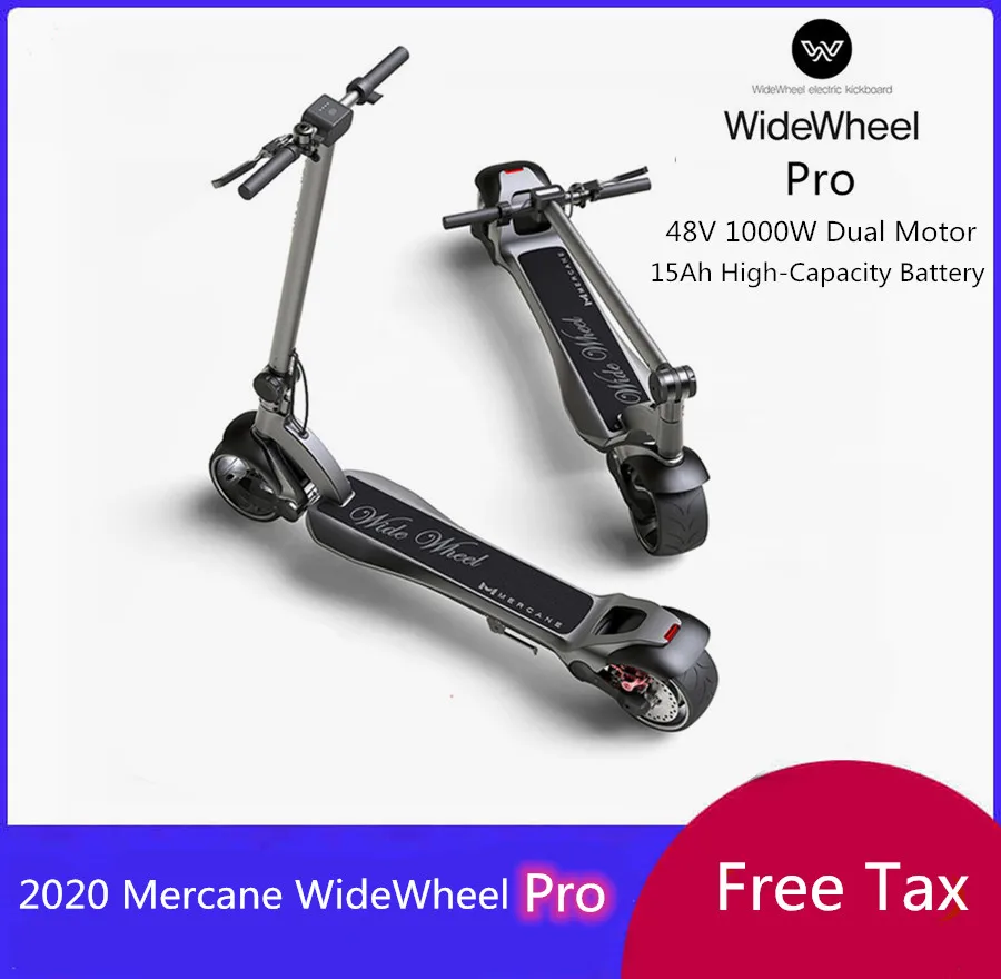 2020 Mercane WideWheel Pro умный электрический скутер 48 в 1000 Вт Kickscooter широкий колесо двойной