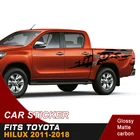 Автомобильные наклейки 2 шт. боковой кузов задний багажник грязь брызги невероятный Графический виниловый автомобильный ободок подходит для TOYOTA HILUX