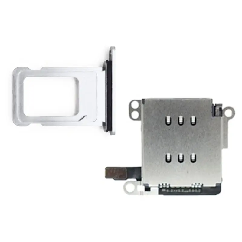 1 комплект металлический двойной разъем для чтения sim карт гибкий кабель с