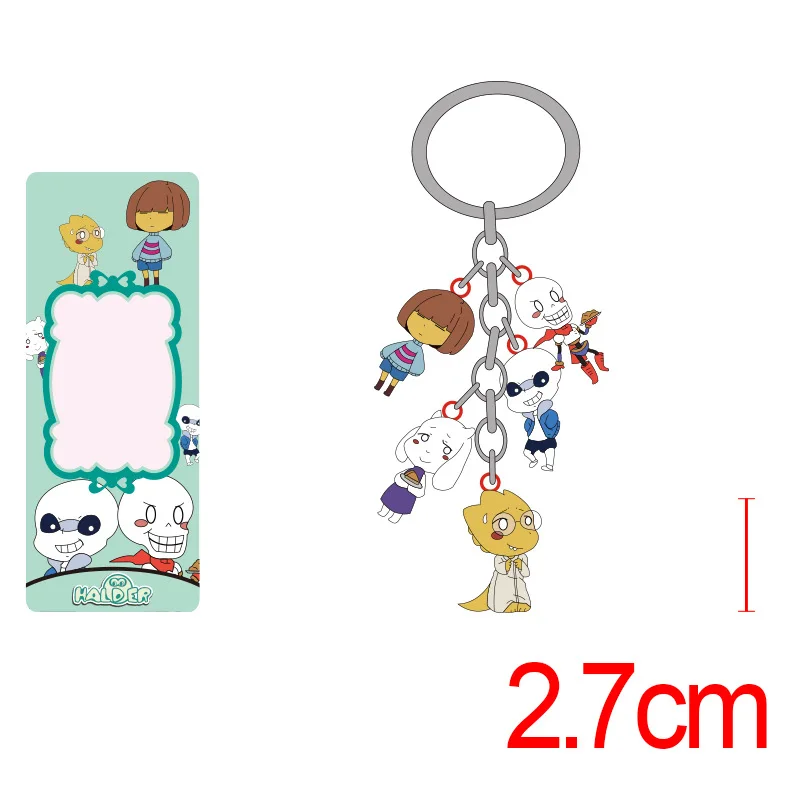 Аниме игра Undertale металлический брелок Frisk/Sans/Toriel/Papyrus/Alphys Модный кулон для сумки с