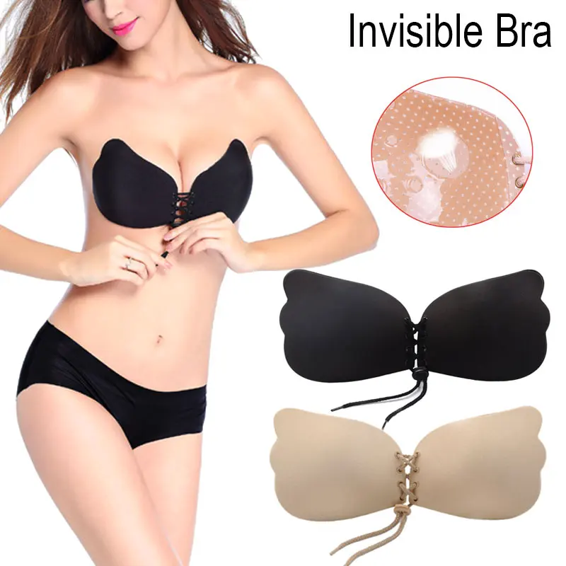 

Silicone Women Push-Up Strapless Bra Backless Self-Adhesive Gel Magic Stick Invisible Bra SER88